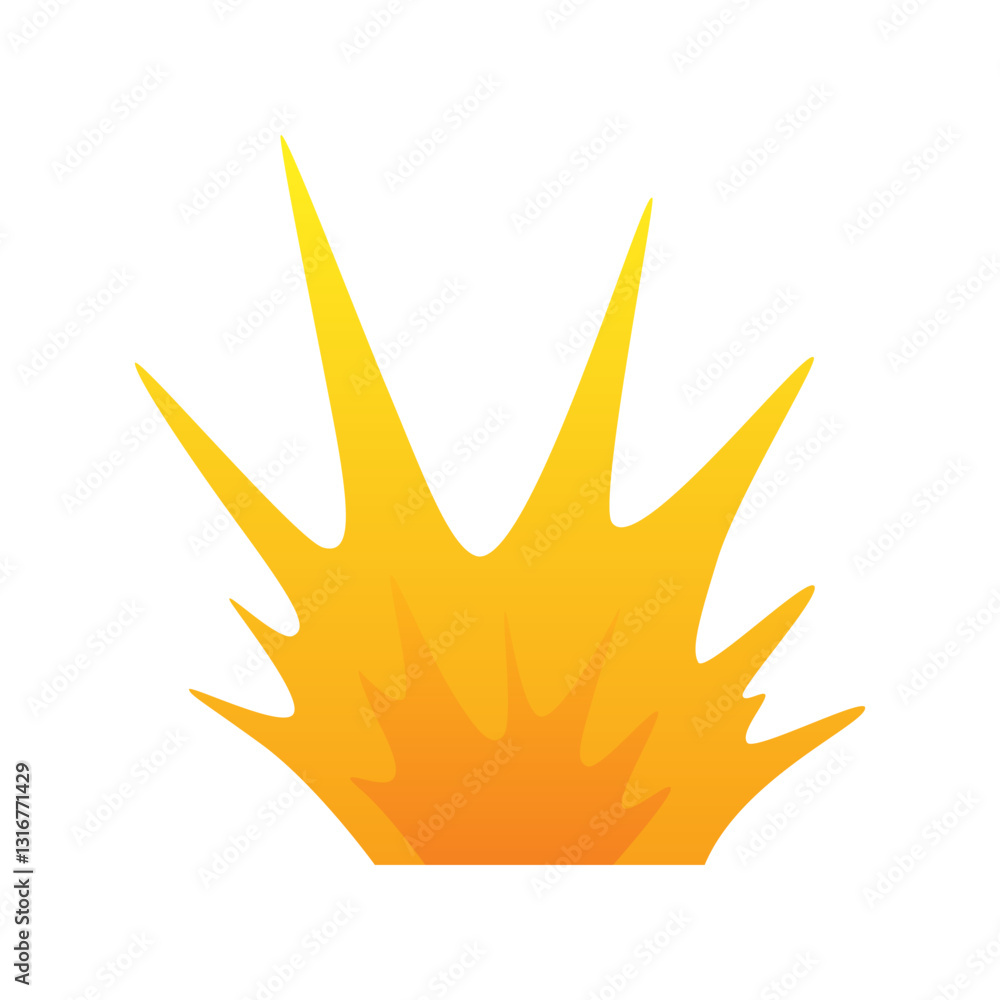 Poster explosion animation. animation for game of the explosion effect. cartoon animation for game. explodi