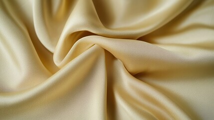 Obraz premium Elegant Gray-Gold Abstract Background with Soft Pale Yellow Silk Satin Fabric, Luxurious and Shimmering for Birthday Celebration Design