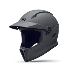 Fototapeta premium Matte Black Full-Face Motorcycle Helmet