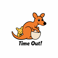 vector illustration of a Kangaroo