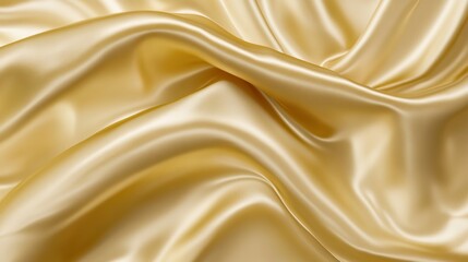 Obraz premium Elegant Gray-Gold Abstract Background with Soft Pale Yellow Silk Satin Fabric, Luxurious and Shimmering for Birthday Celebration Design