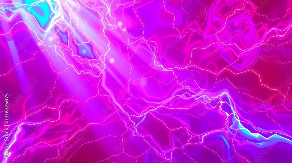 Aufkleber abstract energy field: an electrifying and vibrant abstract composition, featuring pulsating lines o