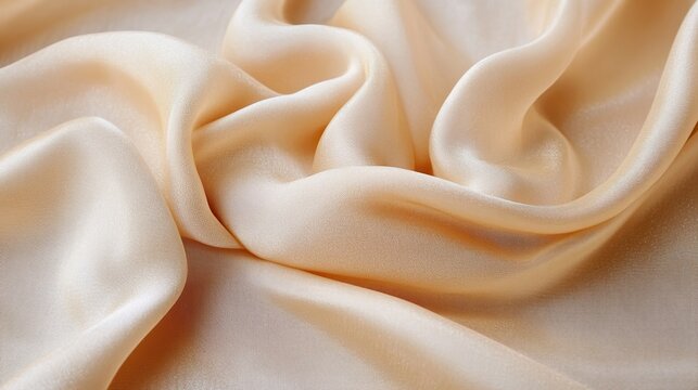 Elegant Gray-Gold Abstract Background with Soft Pale Yellow Silk Satin Fabric, Luxurious and Shimmering for Birthday Celebration Design