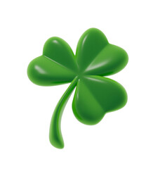 Сlover leaf isolated on white background.