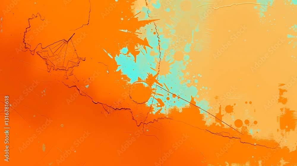 Poster abstract color splash: bold and dynamic, this abstract composition features an explosion of vibrant 