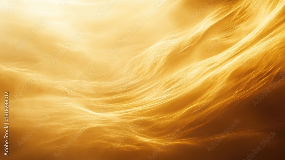 Poster golden abstract background with flowing textures and ethereal light for creative projects and inspir