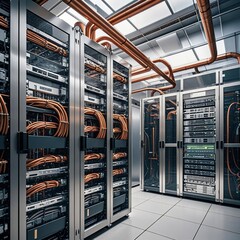 Data center, storage, cooling system, AI, control tower, high-end computer, data storage, graphic card, eco-friendly storage, water cooling, advanced, cooling device,