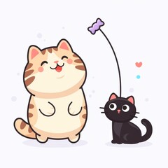 Cute Cats Playful Toy