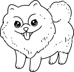 pomeranian outline