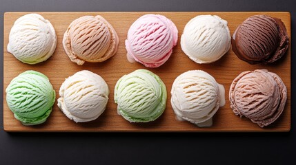 Gourmet ice cream dessert showcase summer celebration indoor display sweet indulgence concept