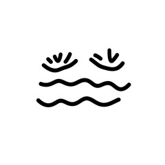 Obraz premium Creative vector illustration of abstract water waves and splashes, showcasing a playful aquatic theme