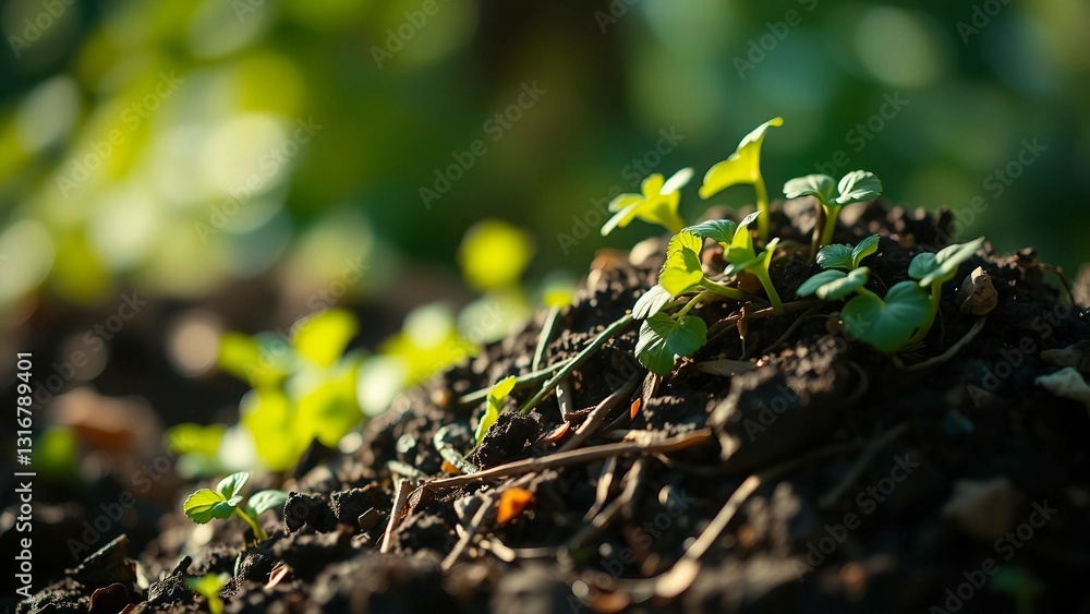 Poster idea that waste can be transformed into a valuable resource for earth is embodied in concept of sust