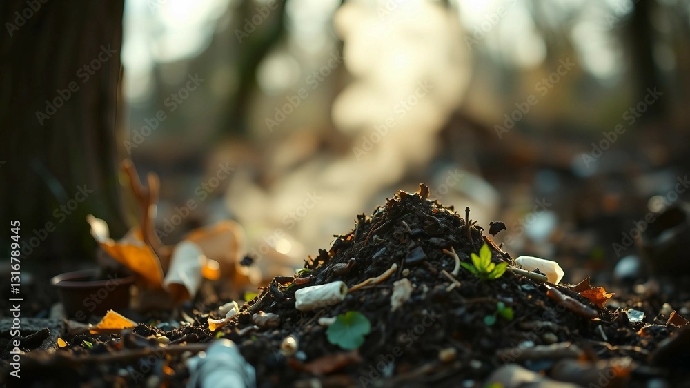 Aufkleber idea that waste can be transformed into a valuable resource for earth is embodied in concept of sust