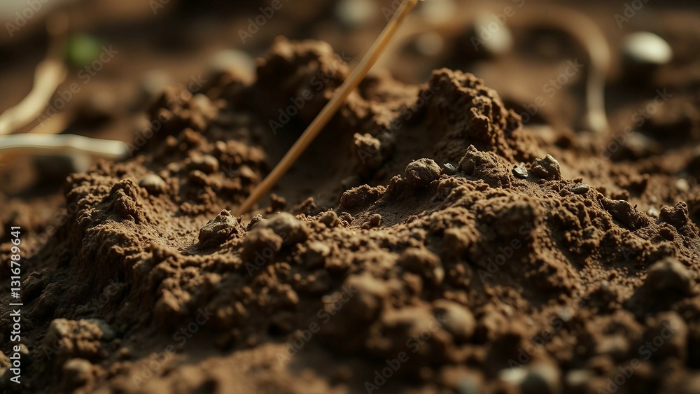 Poster idea of untouched nature represented by mud serves as a powerful force that can evoke a deep connect