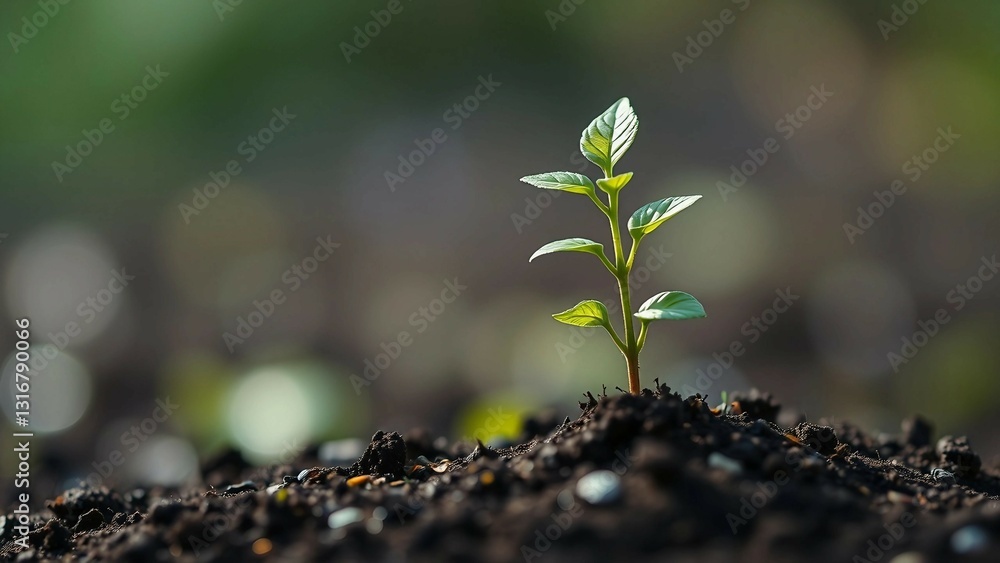 Poster idea of interdependence and harmony is represented by a soil plant illustrating intricate relationsh