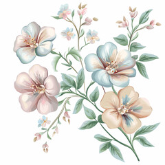 Obraz premium Floral background with flowers generative AI