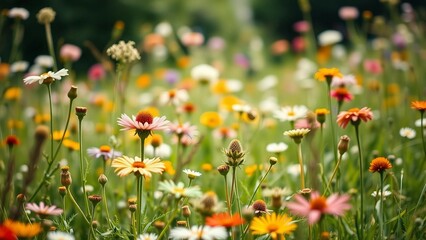 Obraz premium Garden meadow showcases carefully selected beauty including cultivated flowers natural design and a