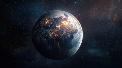 Obraz premium Earth from Space: A Celestial View of Our Planet