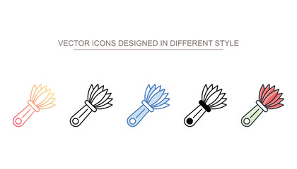 Rotating Brush icon design with white background stock illustration
