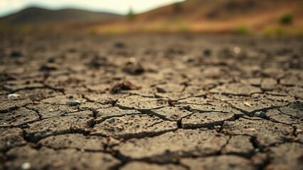 Obraz premium Consequences of soil erosion on landscapes which include exposure of barren and worn-out soil are in