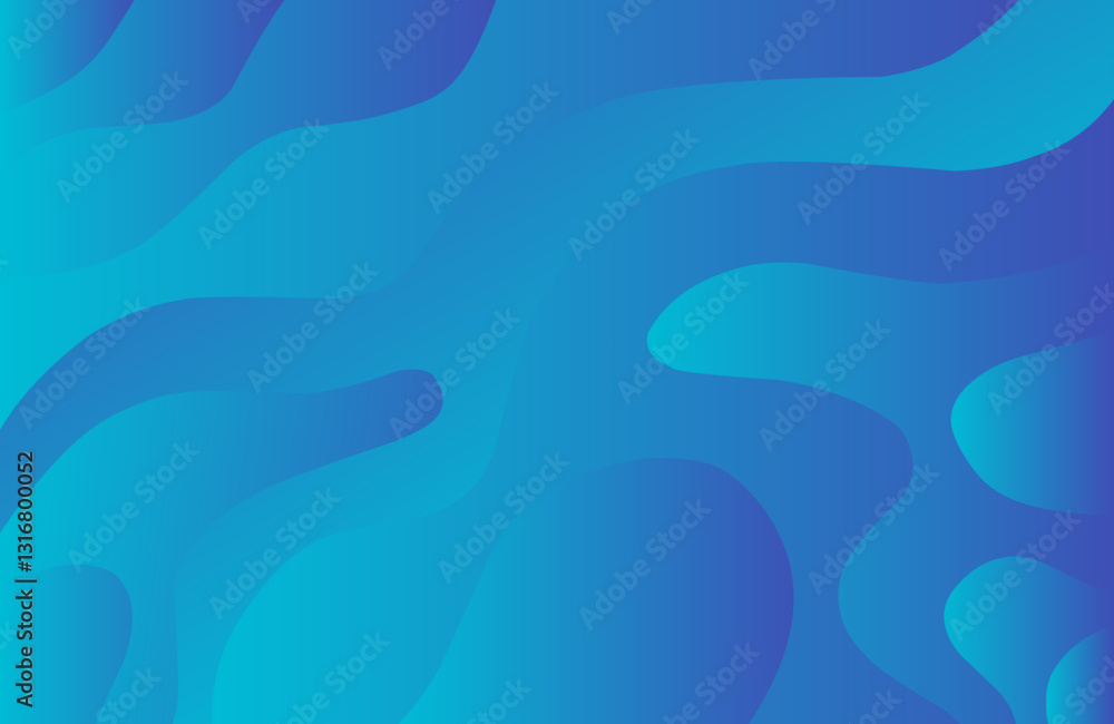 Fototapete blue abstract background multi wave, dynamic light blue wave pattern, modern flowing wavy lines, flu