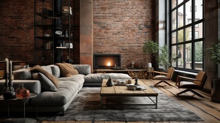 cozy brick interior