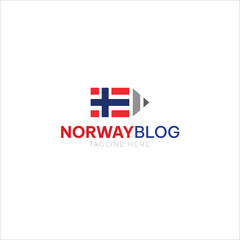 Norway writers, author logo, stationary company logo design