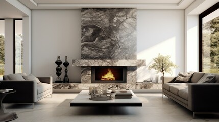 fireplace granite dark