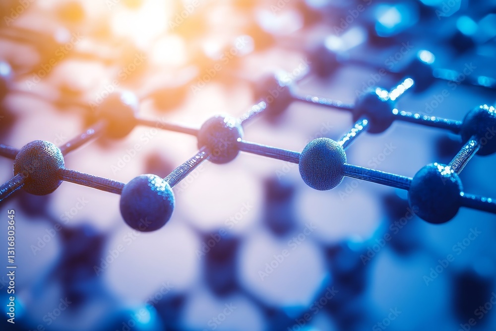 Poster abstract visualization of molecular structure and atomic arrangement