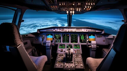 Fototapeta premium avionics airline technology