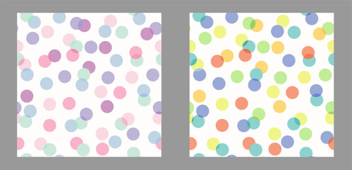Seamless Colorful Polka Dot Pattern Background &ndash; Vector Illustration