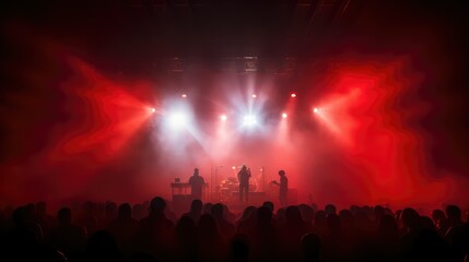 Fototapeta premium dramatic red light smoke