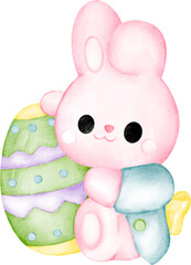 easter character watercolor