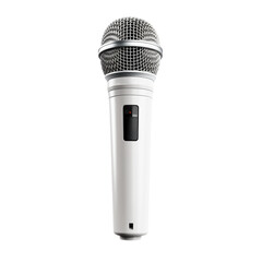 White Concert Microphone On Transparent Background