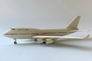 Obraz premium Light Beige Airplane Model Studio Shot