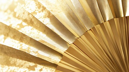 Professional Golden Folding Fan Background Image: Purpose and Usage Explained