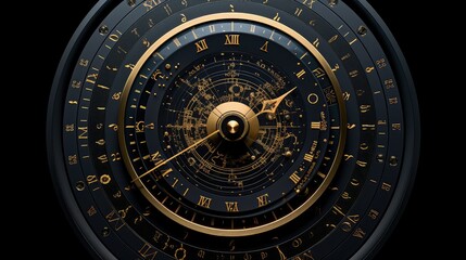 Fototapeta premium sleek astronomical clock