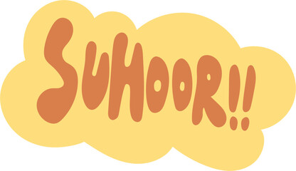 Obraz premium Suhoor Hand Lettering Design