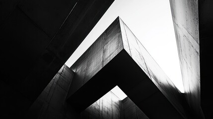 Abstract Concrete Architecture: A Study in Light and Shadow