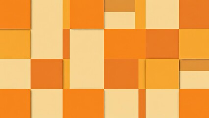 Abstract Orange Beige Square Pattern Background Texture