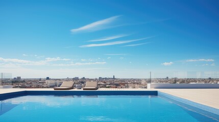 Fototapeta premium serene roof blue sky