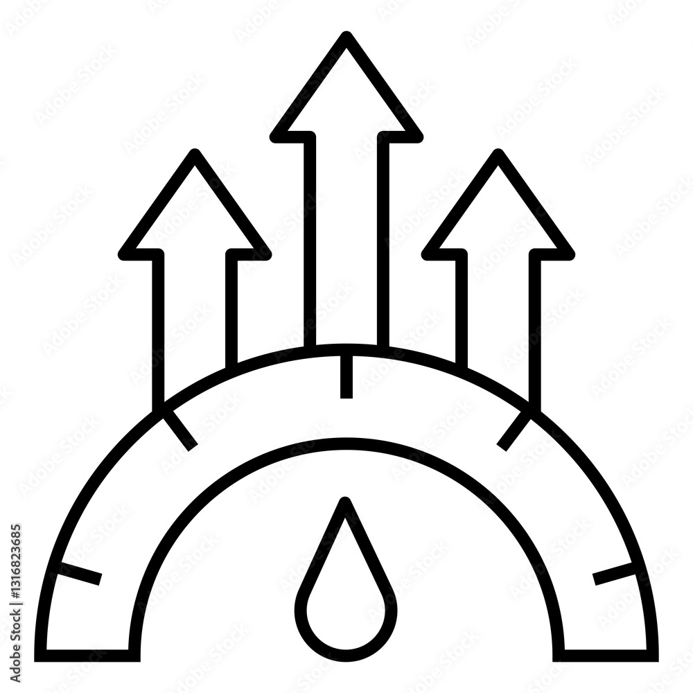 Poster key performance indicato vector icon