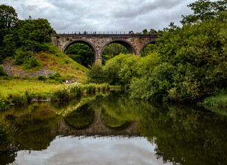 old bridge over river