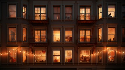 vintage lights apartment building