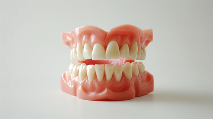 Obraz premium Artificial teeth product shoot, on an isolated white background, object focused, png, stock image, hd quality, blog post