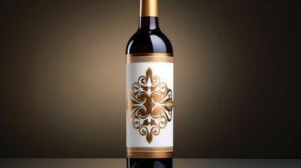 elegant blank wine label