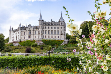 Dunrobin Castle, fairy-tale gem overlooking North Sea, offers breathtaking gardens, exquisite...