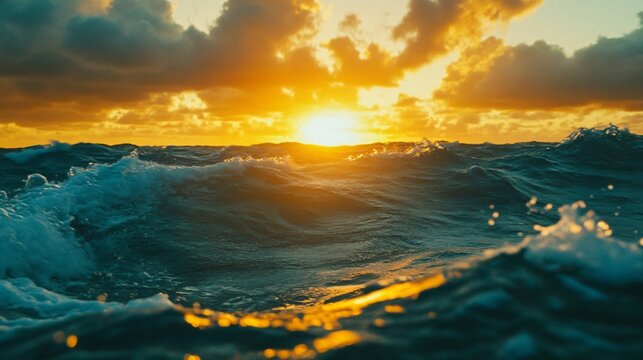 Professional Image of Exciting Evening Sea Landscape in 16:9 Aspect Ratio