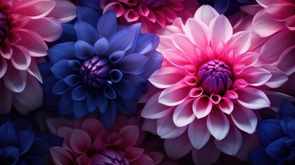 Obraz premium petals navy and pink flowers