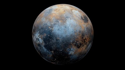 A Stunning View of a Celestial Body, a Digital Painting of an Exoplanet